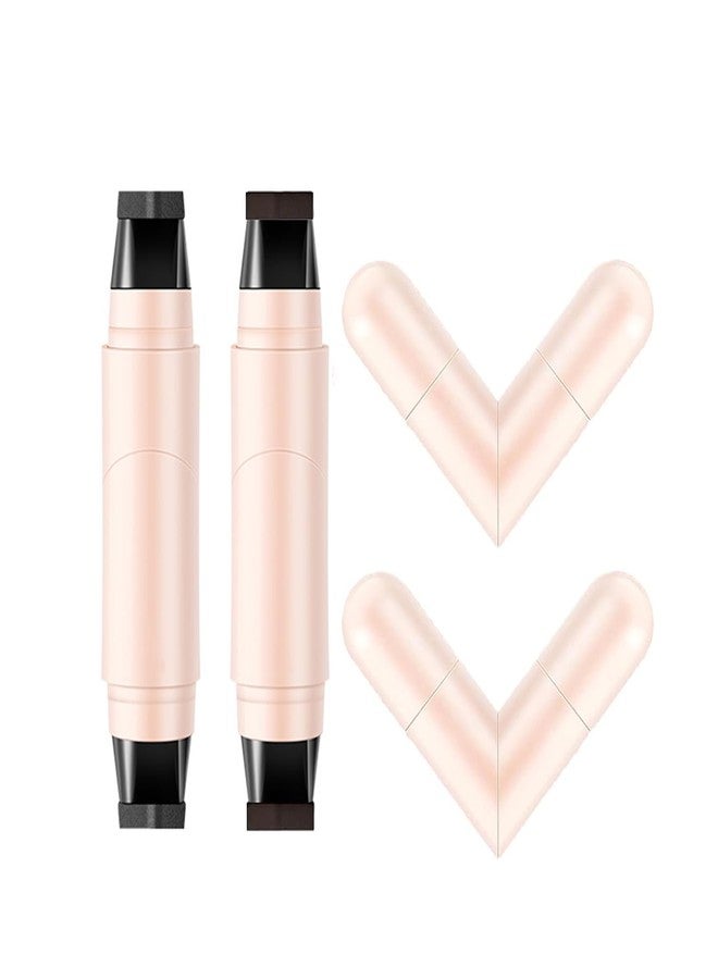 Baorder 2PCS Black and Brown Eyeliner Stamp Set,Double Ended Marker Eyeliner Stamp,Long-Lasting Waterproof Quick Drying Natural Smudge Resistan for Beginners - Image 1